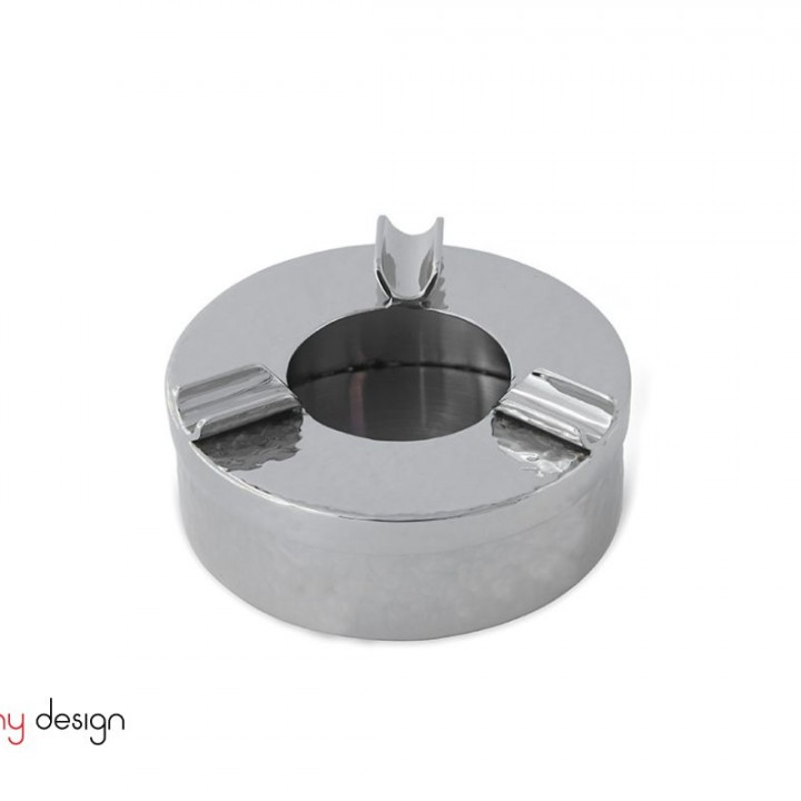 Inox hammer ashtray Ø9,3cm; H4cm